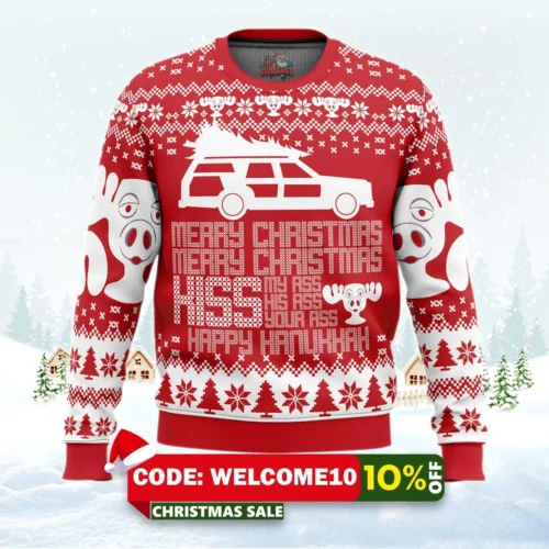national lampoon's christmas new year winter vacation ugly christmas sweater 1