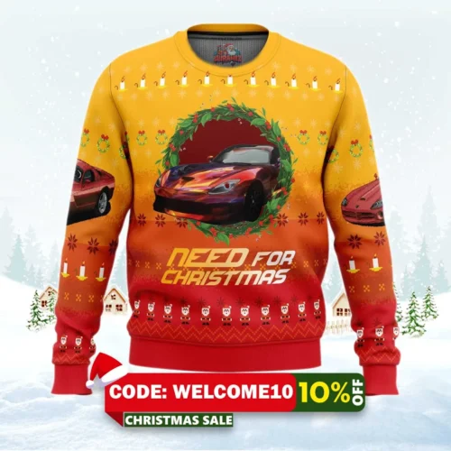 need for christmas need for speed ugly christmas sweater 1