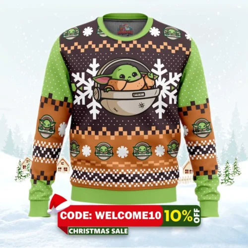 new baby yoda star wars ugly christmas sweater 1