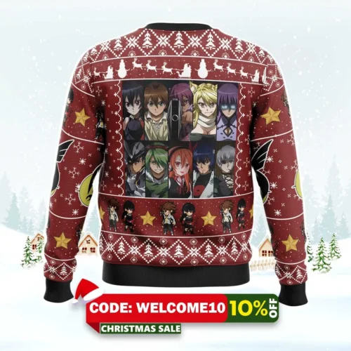 night raid akame ga kill ugly christmas sweater 2