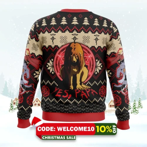 nina yes papa fullmetal alchemist ugly christmas sweater 2