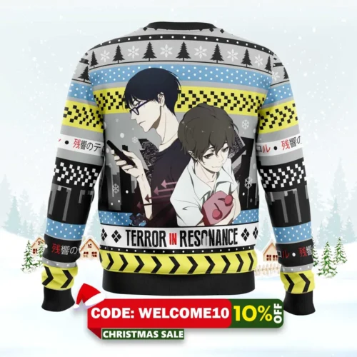 Nine And Twelve Terror In Resonance Ugly Christmas Sweater 1 nine and twelve terror in resonance ugly christmas sweater 2