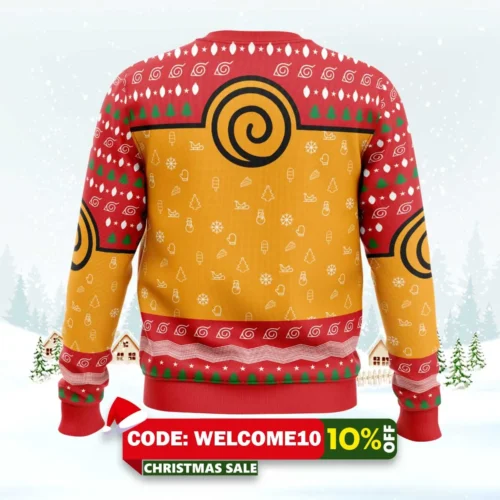 nine tails chakra mode naruto ugly christmas sweater 2