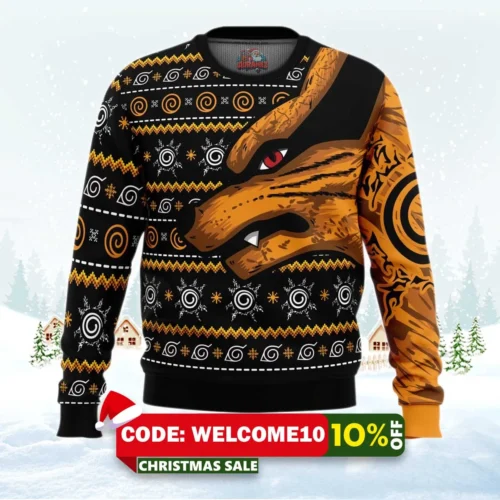 nine tails mode naruto christmas sweater 1