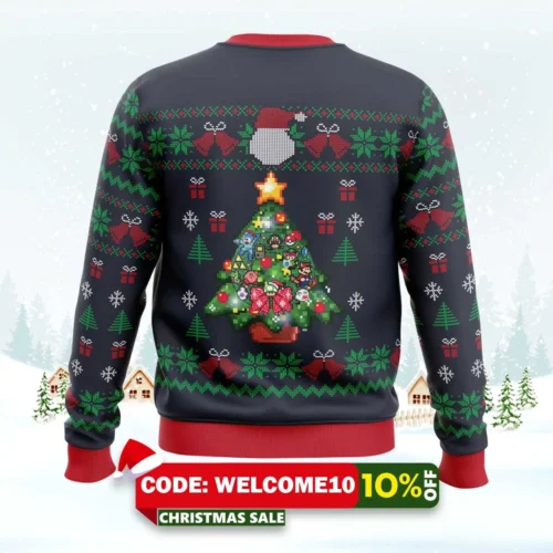 nintendo tree ugly christmas sweater 2