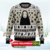 no face and soot sprites spirited away studio ghibli ugly christmas sweater 1