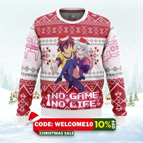 no game no life alt ugly christmas sweater 1