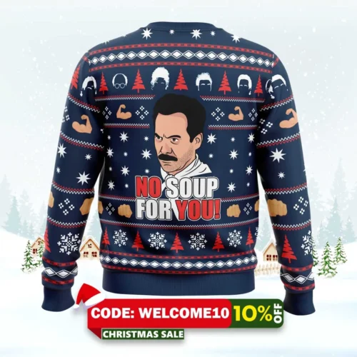 No Soup For You Seinfeld Ugly Christmas Sweater 1 no soup for you seinfeld ugly christmas sweater 2