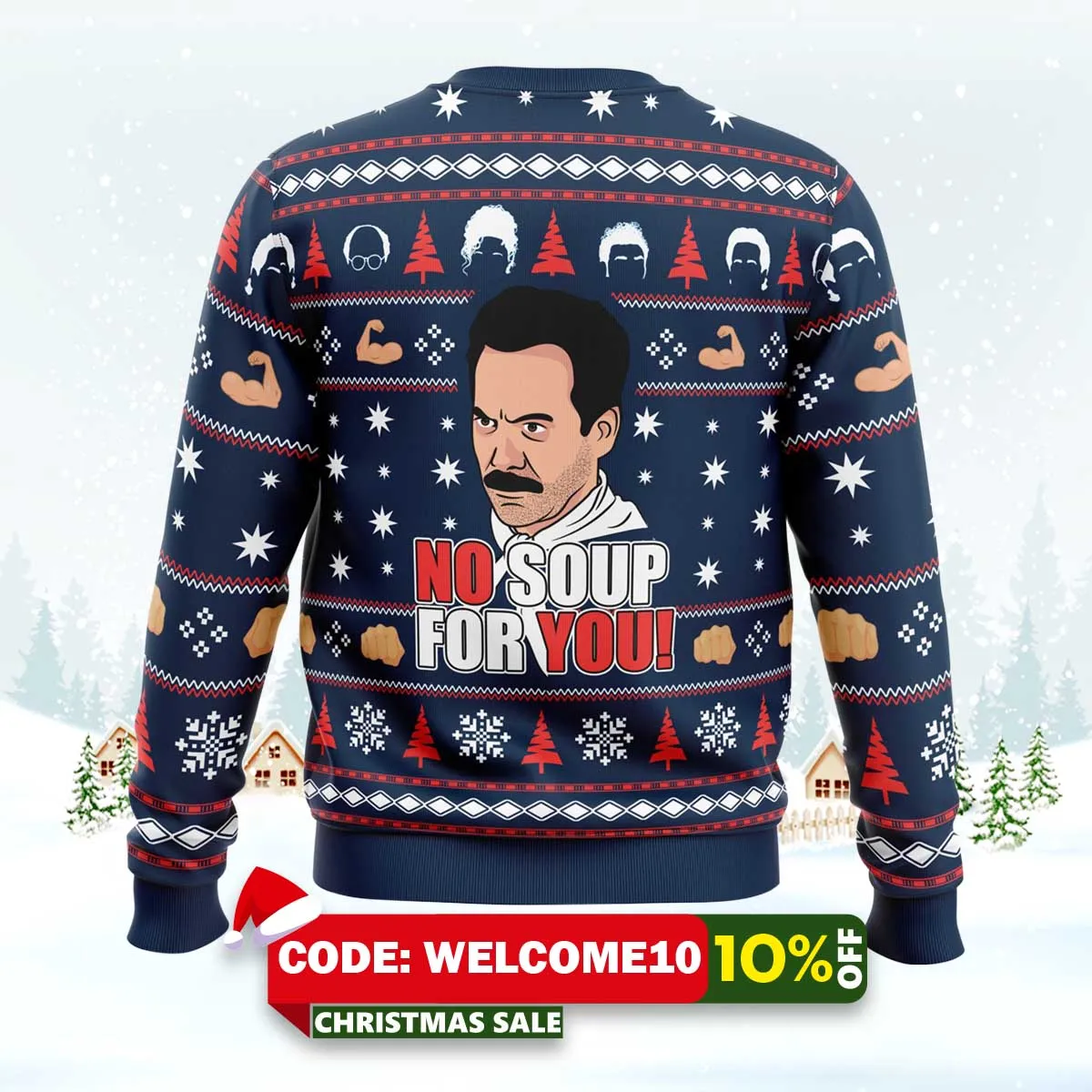 no soup for you seinfeld ugly christmas sweater 2 no soup for you seinfeld ugly christmas sweater 2