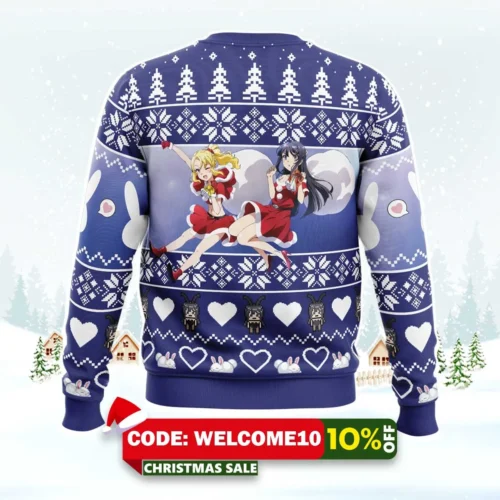 Nodoka & Mai Rascal Does Not Dream Of Bunny Girl Senpai Ugly Christmas Sweater 1 nodoka & mai rascal does not dream of bunny girl senpai ugly christmas sweater 2