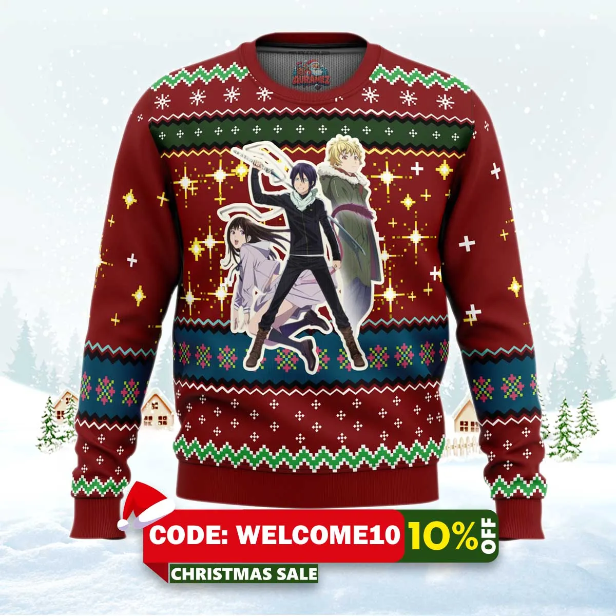 noragami ugly christmas sweater 1 noragami ugly christmas sweater 1
