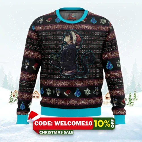 okumura rin blue exorcist ugly christmas sweater 1
