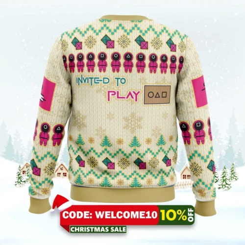 on the first day of christmas squid game christmas sweater 2