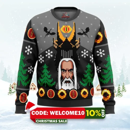 one christmas to rule them all the lord of the rings ugly christmas sweater 1