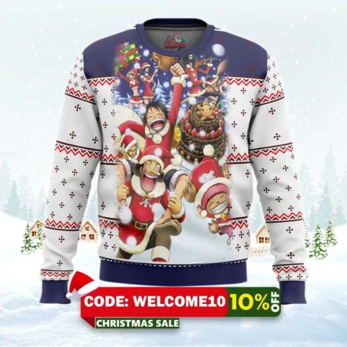 one piece crew ugly christmas sweater 1