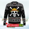 one piece straw hat pirates christmas ugly christmas sweater 1