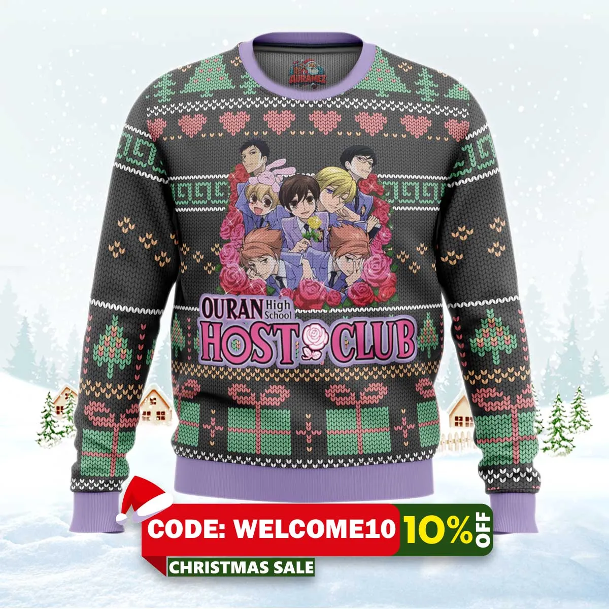 ouran high school alt ugly christmas sweater 1 ouran high school alt ugly christmas sweater 1