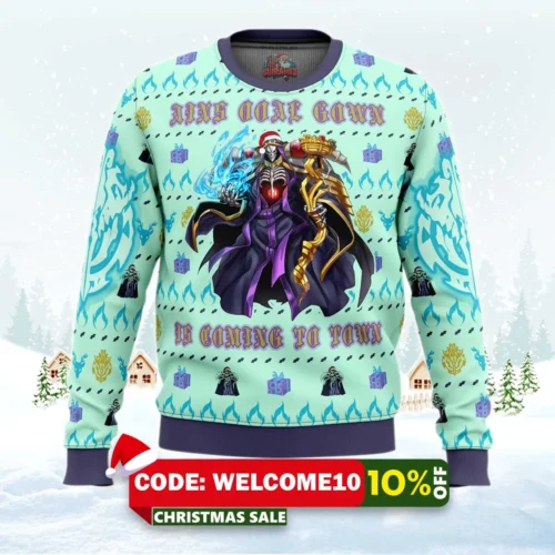 overlord ainz ooal gown ugly christmas sweater 1
