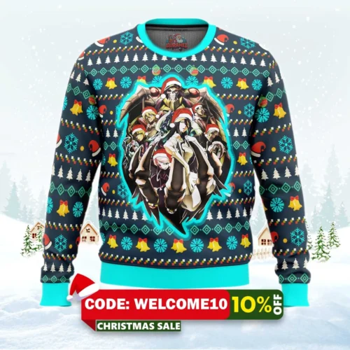 overlord master of the dark guild ugly christmas sweater 1