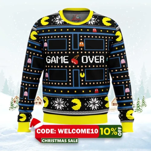 pacman ugly christmas sweater 1