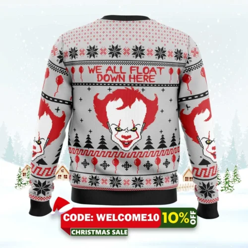 pennywise it ugly christmas sweater 2