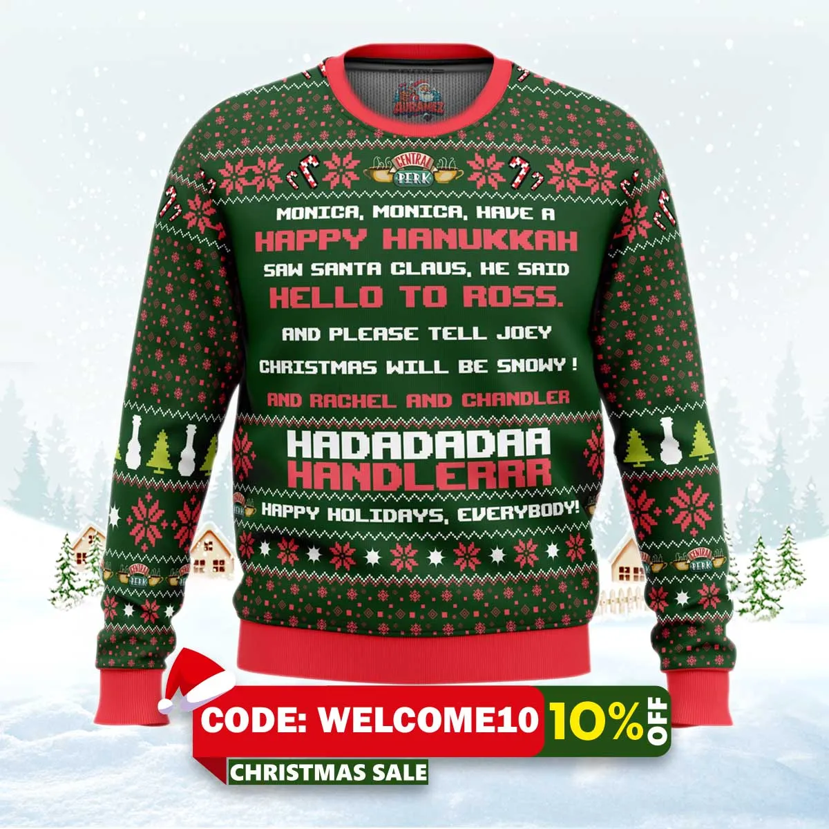 phoebe's christmas song friends ugly christmas sweater 1 phoebe's christmas song friends ugly christmas sweater 1