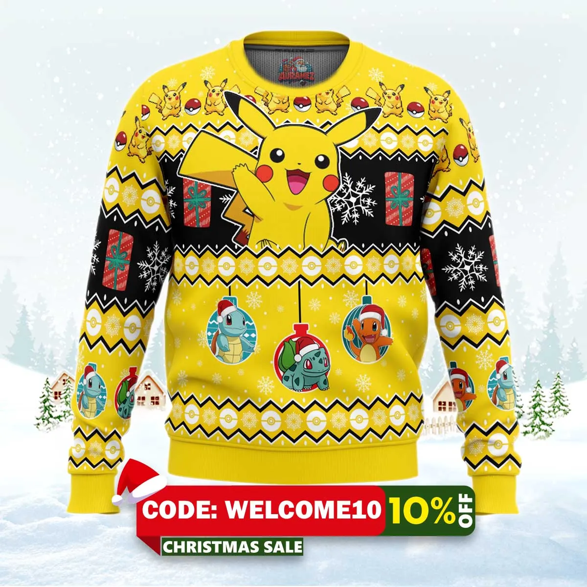 pikachu i choose you pokemon ugly christmas sweater 1 pikachu i choose you pokemon ugly christmas sweater 1