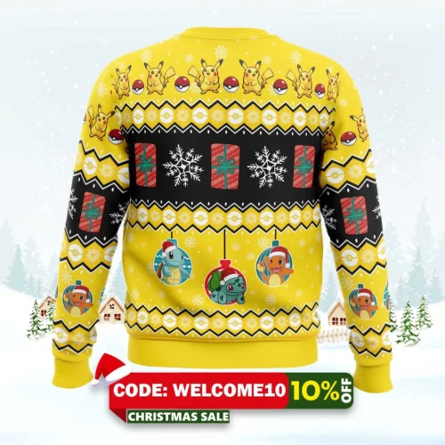 Pikachu I Choose You Pokemon Ugly Christmas Sweater 1 pikachu i choose you pokemon ugly christmas sweater 2
