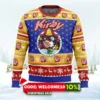 pink puff christmas kirby ugly christmas sweater 1