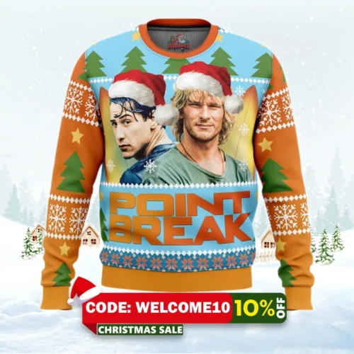 point break ugly christmas sweater 1