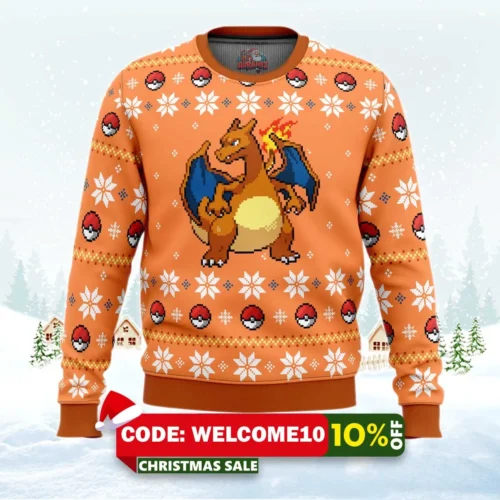 pokemon christmas blaze charizard ugly christmas sweater 1