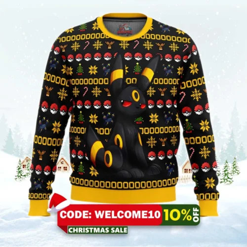 pokemon christmas umbreon ugly christmas sweater 1