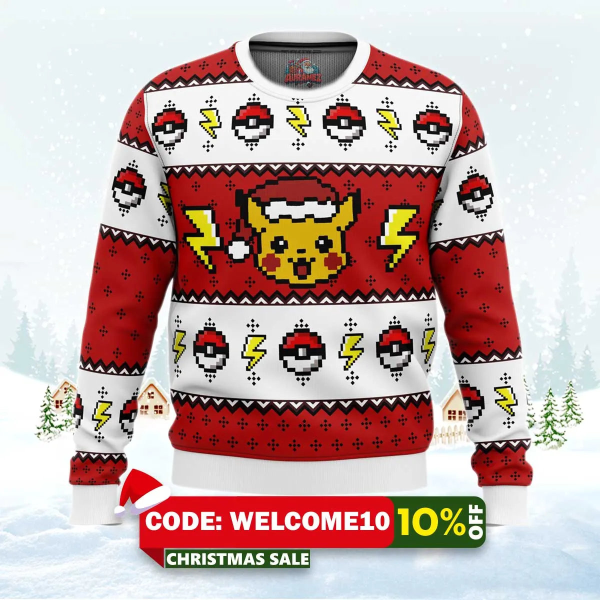 pokemon pikachu ugly christmas sweater 1 pokemon pikachu ugly christmas sweater 1