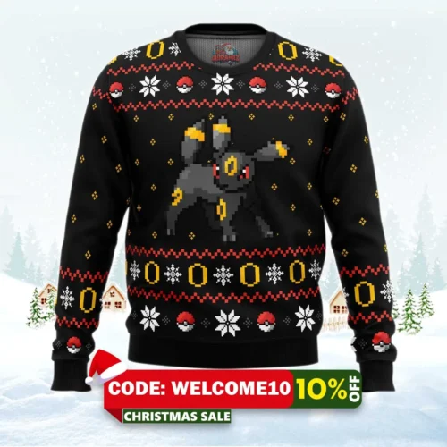 pokemon ring of umbreon ugly christmas sweater 1