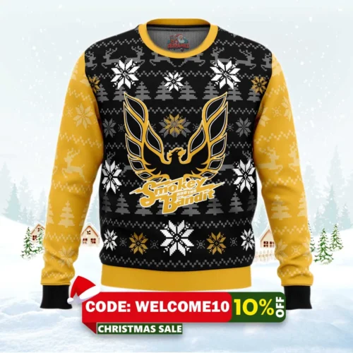 pontiac firebird smokey and the bandit ugly christmas sweater 1