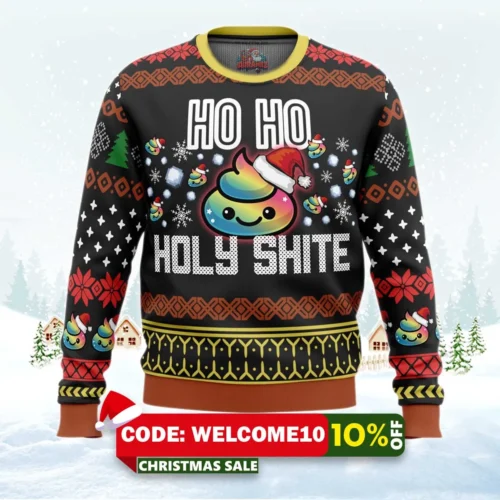 poop ugly christmas sweater 1