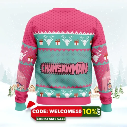 power chainsaw man ugly christmas sweater 2