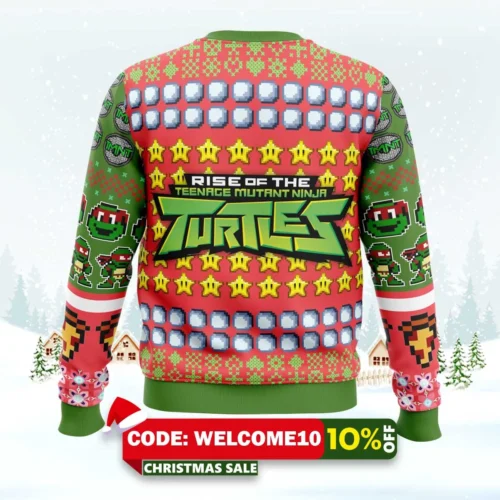 raphael rise of the teenage mutant ninja turtles ugly christmas sweater 2
