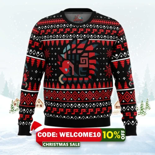 rathalos monster hunter ugly christmas sweater 1