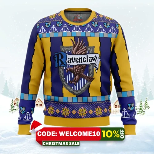 ravenclaw harry potter ugly christmas sweater 1