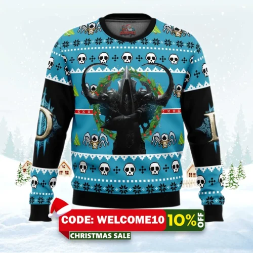 reaper of souls diablo ugly christmas sweater 1