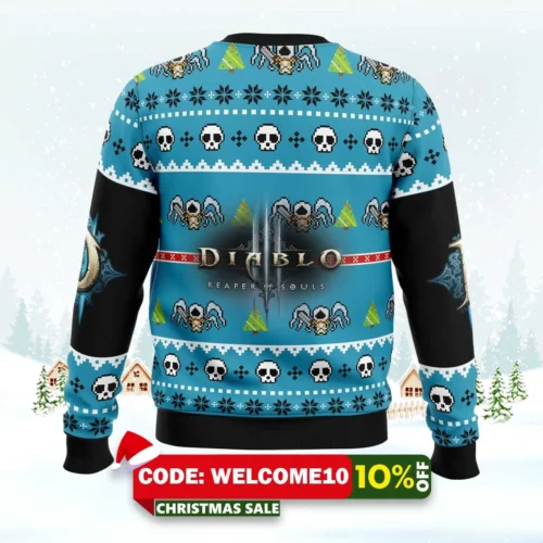 Reaper Of Souls Diablo Ugly Christmas Sweater 1 reaper of souls diablo ugly christmas sweater 2