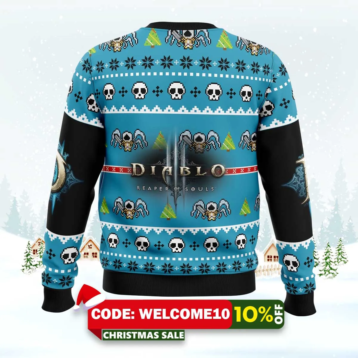 reaper of souls diablo ugly christmas sweater 2 reaper of souls diablo ugly christmas sweater 2