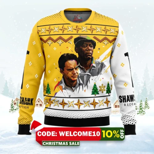 red & andy the shawshank redemption ugly christmas sweater 1