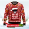 red ranger ho ho power rangers ugly christmas sweater 1