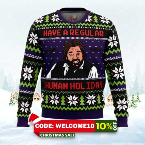 regular human holiday what we do in the shadows ugly christmas sweater 1