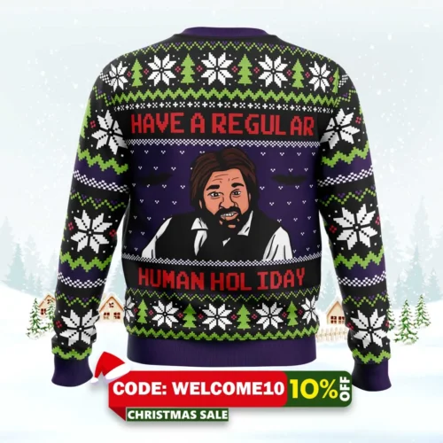 regular human holiday what we do in the shadows ugly christmas sweater 2