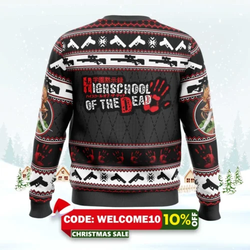 rei miyamoto highschool of the dead ugly christmas sweater 2