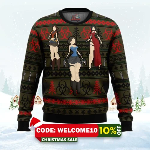 resident evil ugly christmas sweater 1