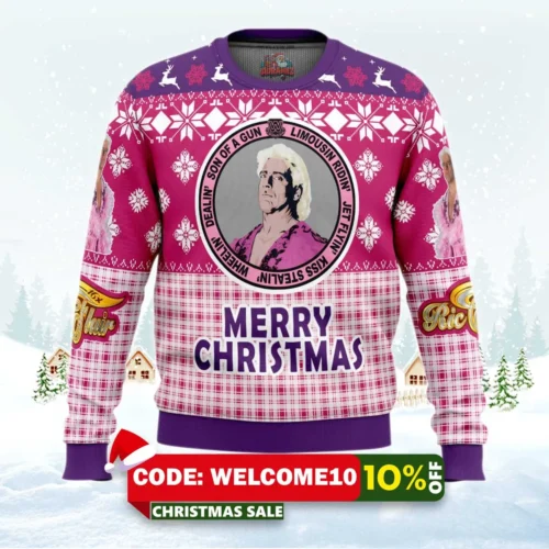 ric flair wwe ugly christmas sweater 1